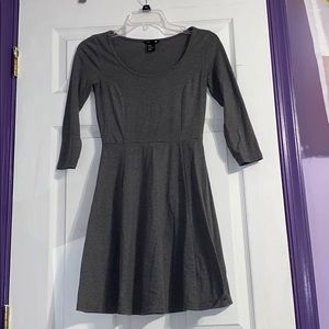 H&M Basic Gray 3/4 Sleeve Dress